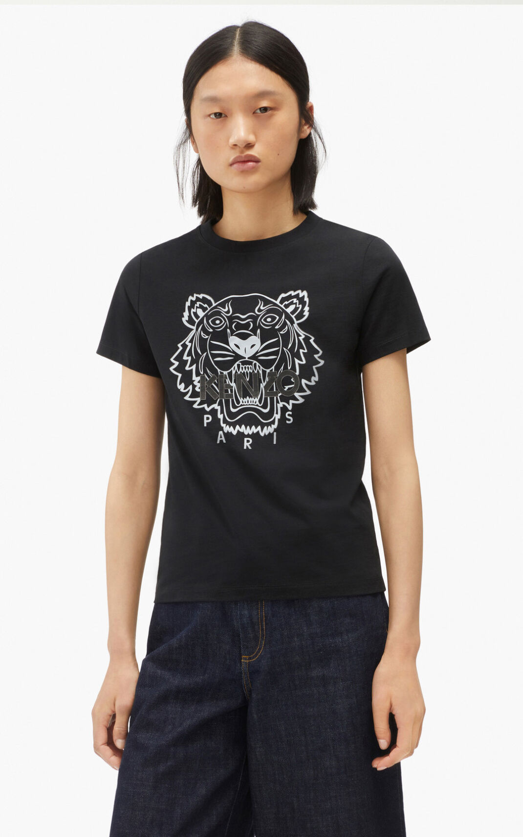 T Shirt Kenzo The Hiver Capsule Tiger Femme Noir | OQUB-29068